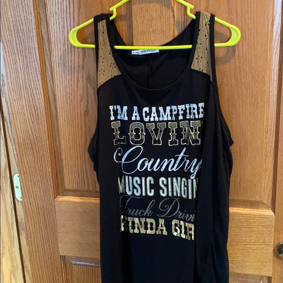 Maurices Tops - Black tank top with saying
